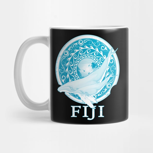 Humpack Whales Shield of Fiji by NicGrayTees